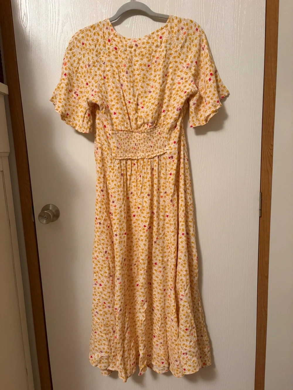 Free People In Full Bloom Flowy Midi Dress Size Large - Picture 8 of 10